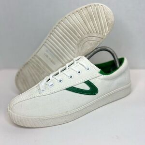 Tretorn Nylite Plus Canvas Sneakers Womens Size 8.5M White/Emerald XLNT Cond.